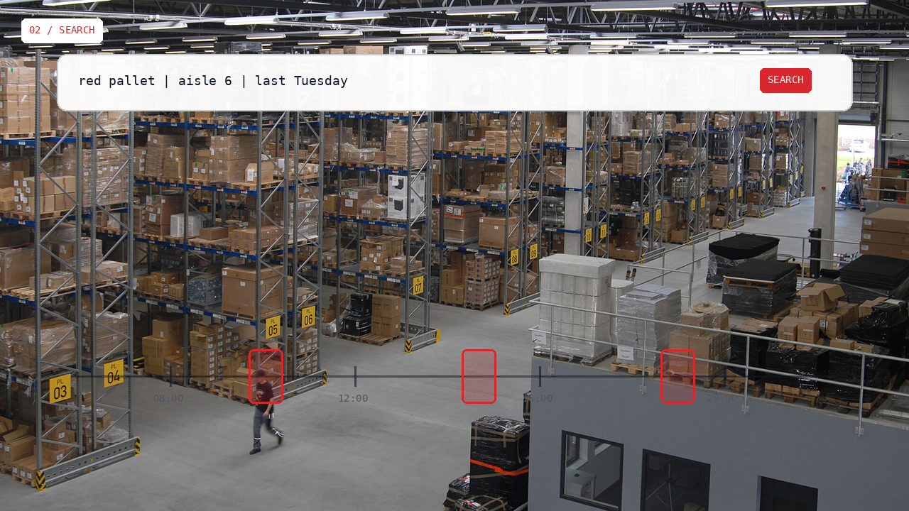 Illustrative search that finds earlier moments in recorded footage